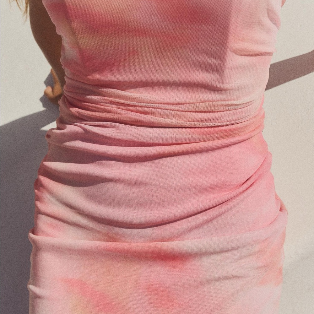 Zara Pink Tie-Dye Dress BRAND NEW